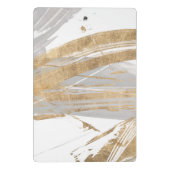 モノグラム |金ゴールドとグレー ミニクリップボード (裏面)