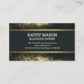 モノグラム |金ゴールドダスト |金ゴールドメタリックライン 名刺 (裏面)