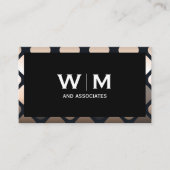 モノグラム |金属の幾何学模様縁ど 名刺 (正面)