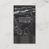 モノグラム |金属グリルトリム |黒い大理石 名刺 (裏面)