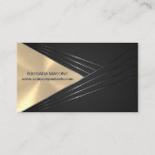 モノグラム |金属金ゴールド抽象芸術の背景 名刺 (裏面)