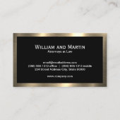 モノグラム | 金属金ゴールド 名刺 (裏面)