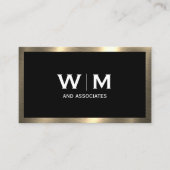 モノグラム | 金属金ゴールド 名刺 (正面)