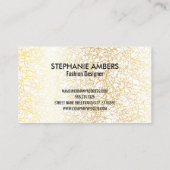 モノグラム |金色のテクスチャの背景 名刺 (裏面)