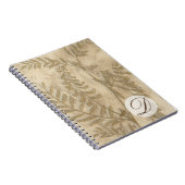 モノグラム |金色の葉I ノートブック (右側)