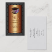 モノグラム、陶工、リベットで留められた鋼鉄-組み立てられた銅 名刺 (正面/裏面)