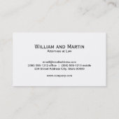 モノグラム |青いテクスチャ |シンプル 名刺 (裏面)