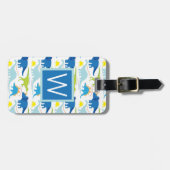 モノグラム |青い恐竜 ラゲッジタグ (正面横)