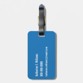 モノグラム |青い恐竜 ラゲッジタグ (裏面縦)