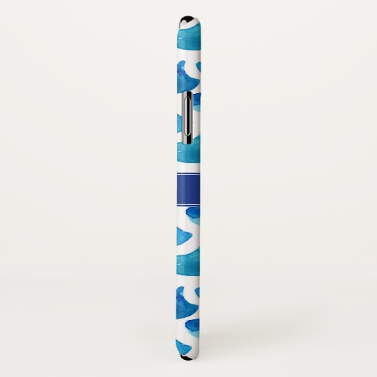 モノグラム |青の水色の尺度 Case-Mate iPhoneケース (裏面/右)