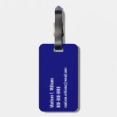 モノグラム |青名門私立校風の鯨と緑鯨 ラゲッジタグ (裏面縦)