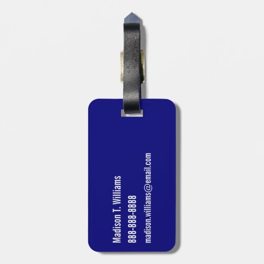 モノグラム |青名門私立校風の鯨と緑鯨 ラゲッジタグ (裏面縦)