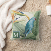 モノグラム |青葉鳥のヤシ クッション (ブランケット)