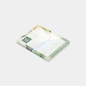 モノグラム |青葉鳥のヤシ ポストイット (アングル)