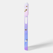 モノグラム 青 紫 ピンク スワール ゴールドラメ Case-Mate iPhoneケース (裏面 / 右)