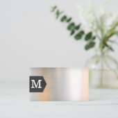 モノグラム | 革と金属 名刺 (スタンド正面)