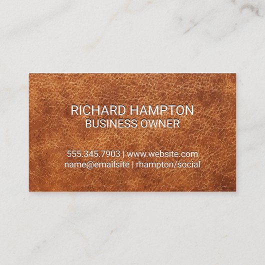 モノグラム | 革と金属 名刺 (裏面)