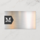 モノグラム | 革と金属 名刺 (正面)