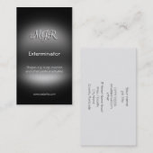 モノグラム、駆除剤害虫駆除、金属ルック 名刺 (正面/裏面)