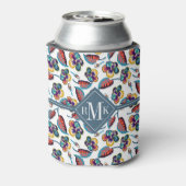 モノグラム |鮮やかなハイビスカスパターン 缶クーラー (缶裏面)