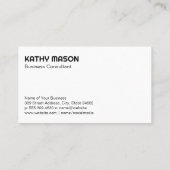 モノグラム |黒いお洒落テクスチャ 名刺 (裏面)