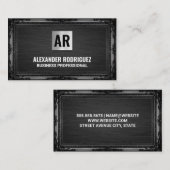 モノグラム |黒いアンティーク 名刺 (正面/裏面)