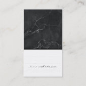 モノグラム |黒い大理石 |ルクス 名刺 (裏面)