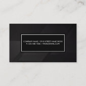 モノグラム | 黒お洒落薄ストライプ色 名刺 (裏面)