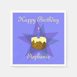 モノグラム 1歳の誕生日ケーキ スタンダードカクテルナプキン