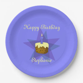 モノグラム １歳の誕生日ケーキ ペーパープレート