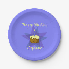モノグラム １歳の誕生日ケーキ ペーパープレート