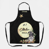 モノグラム#1おばあちゃん水カラー格言 エプロン (正面)