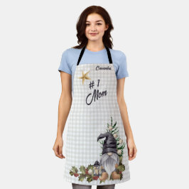 モノグラム#1母クリスマスウォーター色格言エプロン エプロン
