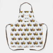 モノグラム | 3つのビール応援漫画 エプロン (正面)