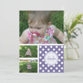 モノグラム:3写真:P&Wポルカドット招待状 招待状 (スタンド正面)