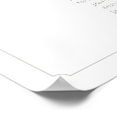 モノグラム 5卓 席次表 ボーダー ポスター (角)