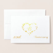 モノグラム 50周年 デザイン 箔カード (封筒付き正面)