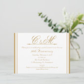 モノグラム 50周年 結婚記念日 招待状 (スタンド正面)