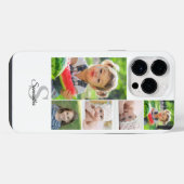 モノグラム 5 枚フォトコラージュ 名前 iPhone/iPad ケース (裏面横)