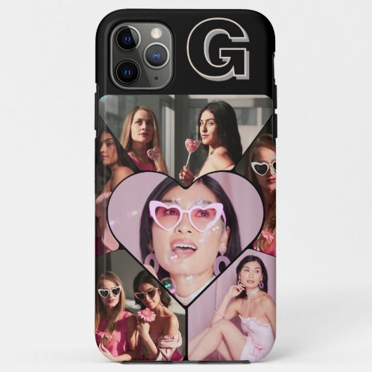 モノグラム 6枚フォトコラージュ ティール iPhoneケース Case-Mate iPhoneケース (裏面)