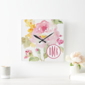 モノグラム | 7月中旬 スクエア壁時計 (ホーム)