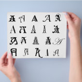 モノグラム「A」 チラシ (手)