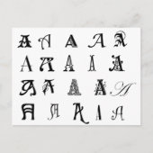 モノグラム「A」 ポストカード (正面)