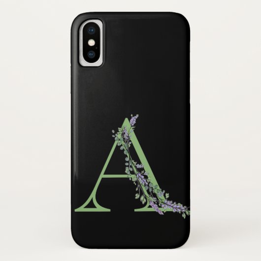 モノグラム A ラベンダー ユーカリ Case-Mate iPhoneケース (裏面)