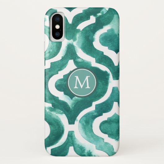 モノグラム | Aquamarine Motif IV Case-Mate iPhoneケース (裏面)