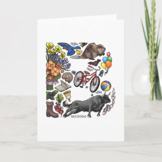 モノグラム"B"のメッセージカード ノートカード