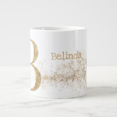 モノグラム「B」ジャンボマグスープアイスクリーム ジャンボコーヒーマグカップ (正面)