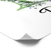 モノグラム B ラベンダー ユーカリ ぬいぐむ ポスター (角)