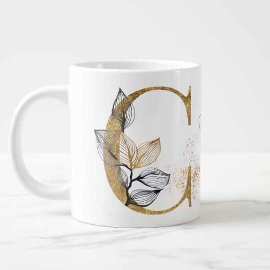 モノグラム「C」ジャンボマグスープアイスクリーム ジャンボコーヒーマグカップ (左)