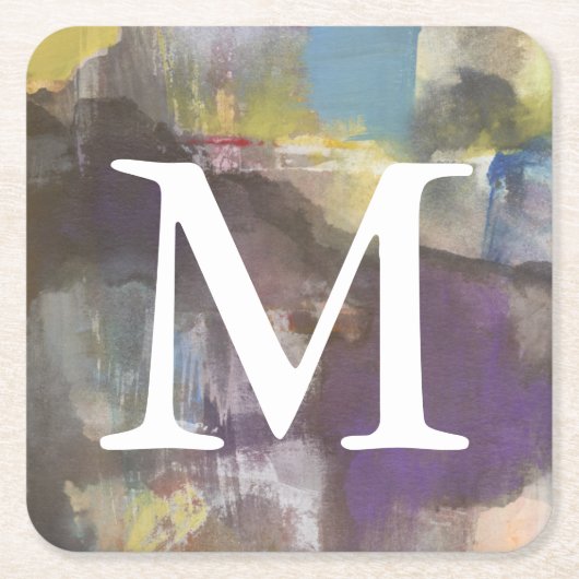 モノグラム | Calm Interlude スクエアペーパーコースター (正面)